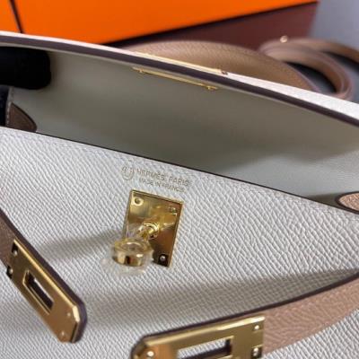 wholesale quality hermes kelly mini ii epson ghw bicolor craie match chai